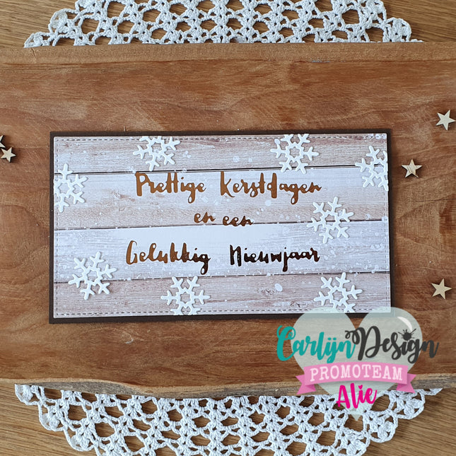 CarlijnDesign Kerstwensen brush hot foil mal CDHF-0012