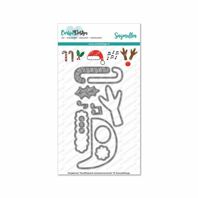 CarlijnDesign Knuffelkaart accessoires kerst snijmallen CDSN-0080
