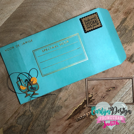 CarlijnDesign Leuke post Adreslabel hot foil mal CDHF-0023