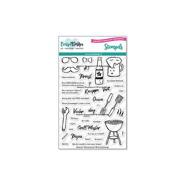 CarlijnDesign Mannenkaart stempels CDST-0101