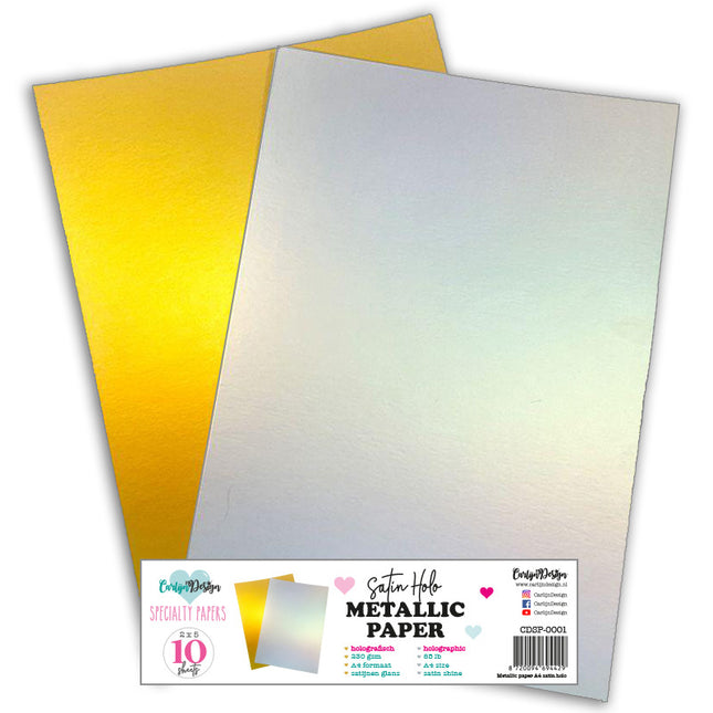 CarlijnDesign Metallic papier A4 satin holo CDSP-0001