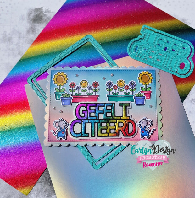CarlijnDesign Metallic papier A4 satin holo CDSP-0001