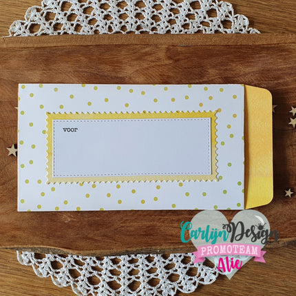 CarlijnDesign Mini Slimline kaart + envelop snijmallen CDSN-0110