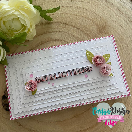 CarlijnDesign Mini Slimline kaart + envelop snijmallen CDSN-0110