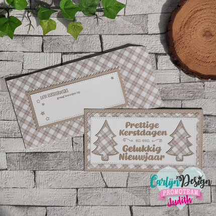 CarlijnDesign Mini Slimline kaart + envelop snijmallen CDSN-0110