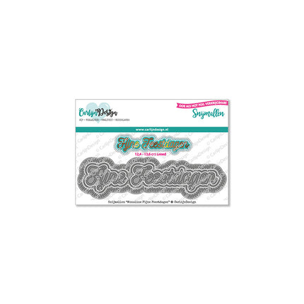 CarlijnDesign Monoline Fijne Feestdagen snijmallen CDSN-0114