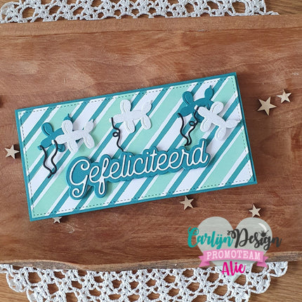 CarlijnDesign Monoline Gefeliciteerd snijmallen CDSN-0131
