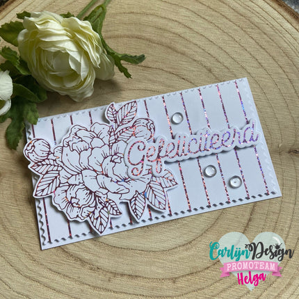 CarlijnDesign Monoline Gefeliciteerd snijmallen CDSN-0131