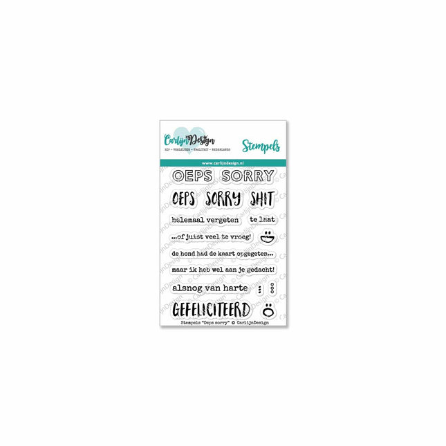 CarlijnDesign Oeps sorry stempels CDST-0032