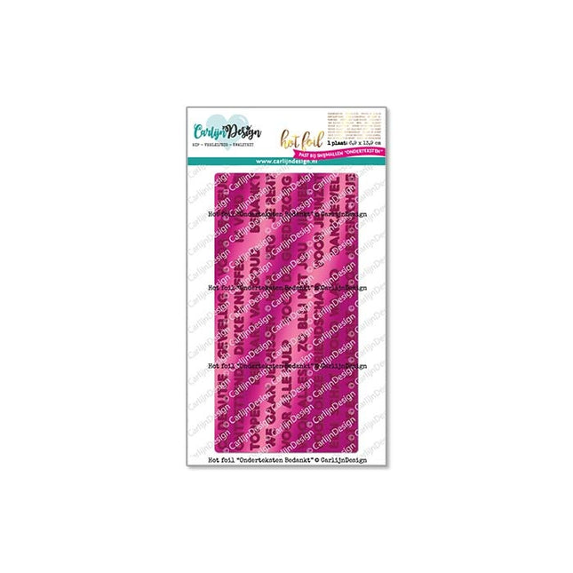 CarlijnDesign Onderteksten Bedankt hot foil CDHF-0036