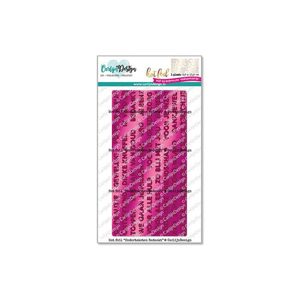 CarlijnDesign Onderteksten Bedankt hot foil CDHF-0036