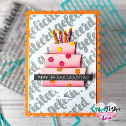 CarlijnDesign Onderteksten Gefeliciteerd stempels CDST-0095