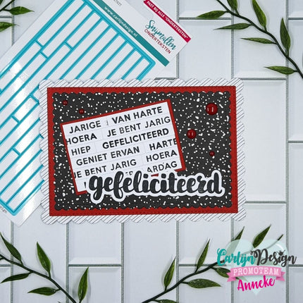 CarlijnDesign Onderteksten Gefeliciteerd stempels CDST-0095