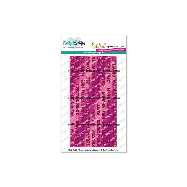 CarlijnDesign Onderteksten Zomer hot foil CDHF-0037