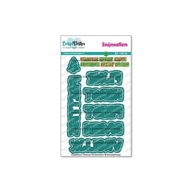 CarlijnDesign Outline kerstwensen Snijmallen CDSN-0326