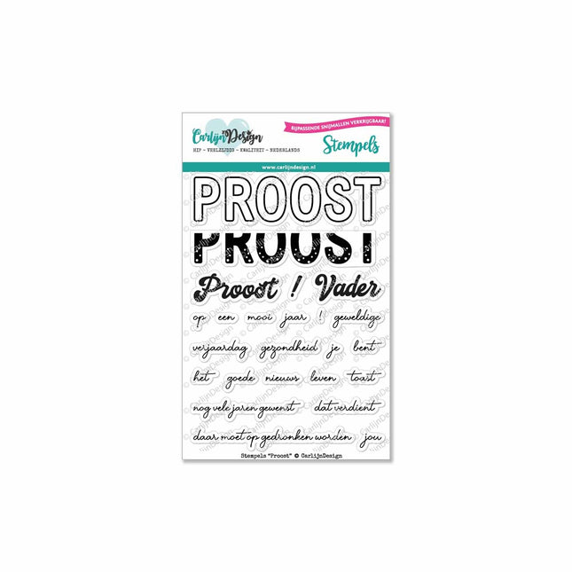 CarlijnDesign Proost stempels CDST-0048