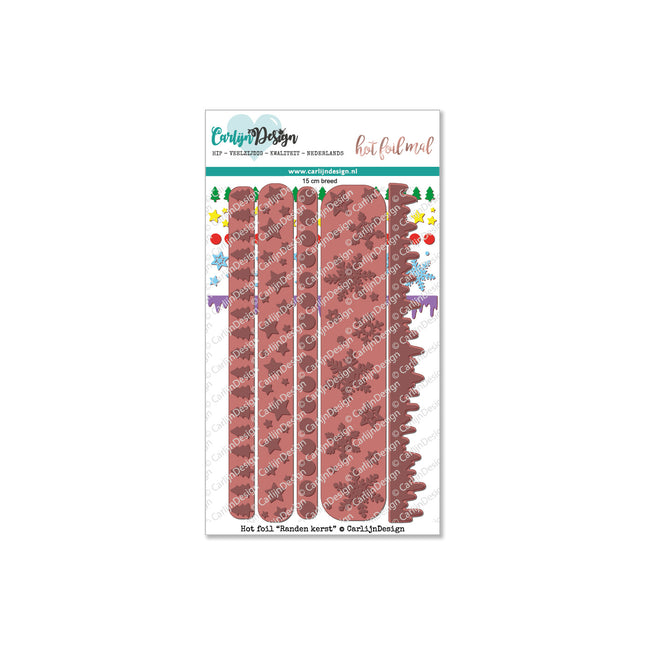 CarlijnDesign Randen kerst hot foil mal CDHF-0013