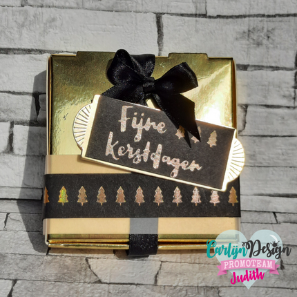 CarlijnDesign Randen kerst hot foil mal CDHF-0013