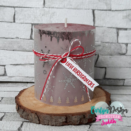 CarlijnDesign Randen kerst hot foil mal CDHF-0013