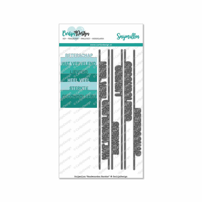 CarlijnDesign Randwoorden Sterkte snijmallen CDSN-0012