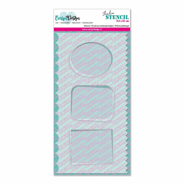 CarlijnDesign Slimline achtergrondjes 1 stencil CDSC-0013