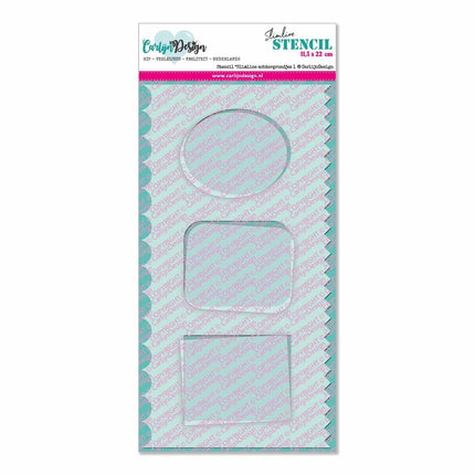 CarlijnDesign Slimline achtergrondjes 1 stencil CDSC-0013
