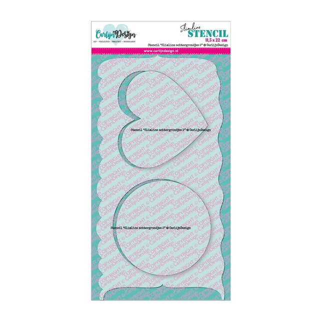 CarlijnDesign Slimline achtergrondjes 2 stencil CDSC-0019