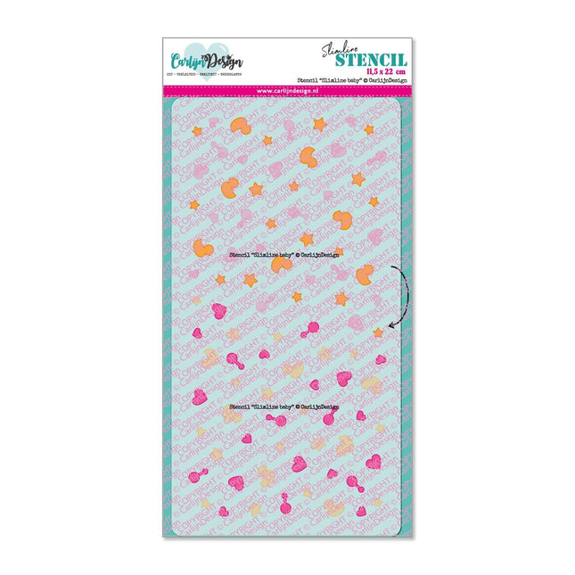 CarlijnDesign Slimline baby stencil CDSC-0018
