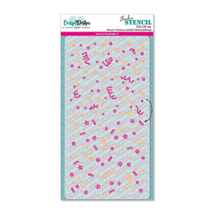 CarlijnDesign Slimline confetti stencil CDSC-0016
