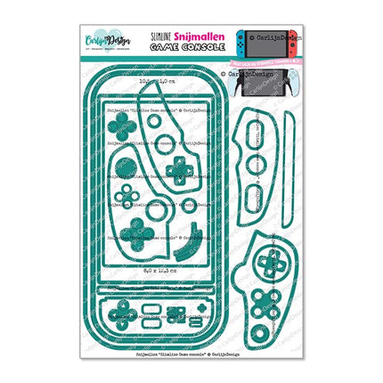 CarlijnDesign Slimline Game console Snijmallen CDSN-0346