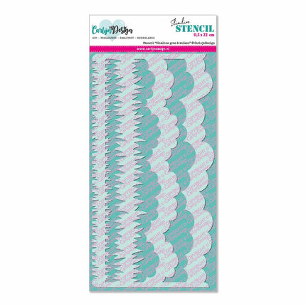 CarlijnDesign Slimline gras & wolken stencil CDSC-0011