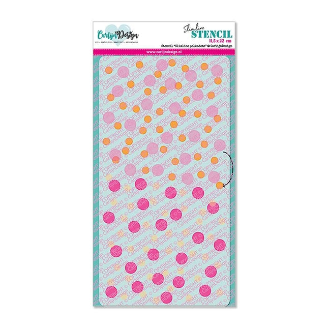 CarlijnDesign Slimline polkadots stencil CDSC-0017