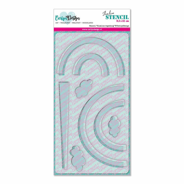 CarlijnDesign Slimline regenboog stencil CDSC-0012