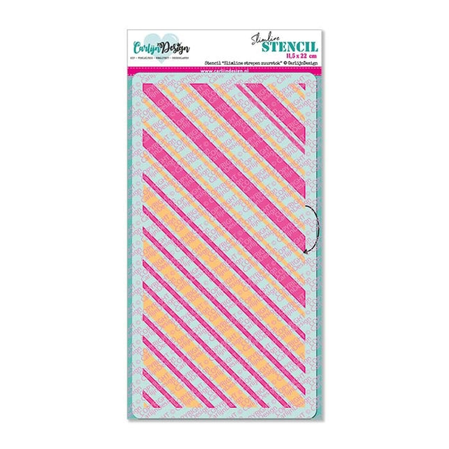 CarlijnDesign Slimline strepen zuurstok stencil CDSC-0015