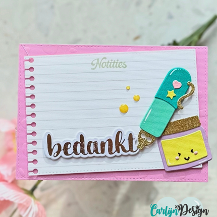 CarlijnDesign Snijmallen A6 Notitieblok CDSN-0301