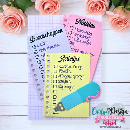 CarlijnDesign Snijmallen A6 Notitieblok CDSN-0301