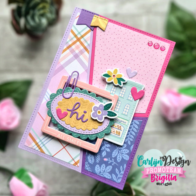 CarlijnDesign Snijmallen A6 Snelle kaart 1 CDSN-0279