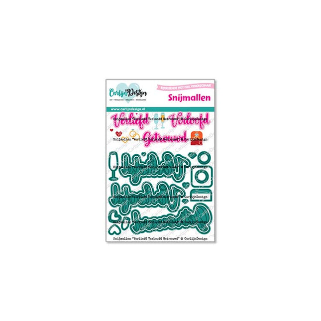 CarlijnDesign Snijmallen Verliefd Verloofd Getrouwd CDSN-0295