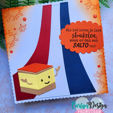 CarlijnDesign Snijmallen Vierkant regenboog CDSN-0303