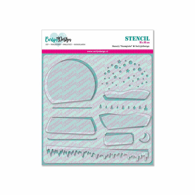 CarlijnDesign Snowglobe stencil CDSC-0007