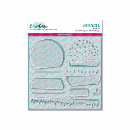 CarlijnDesign Snowglobe stencil CDSC-0007