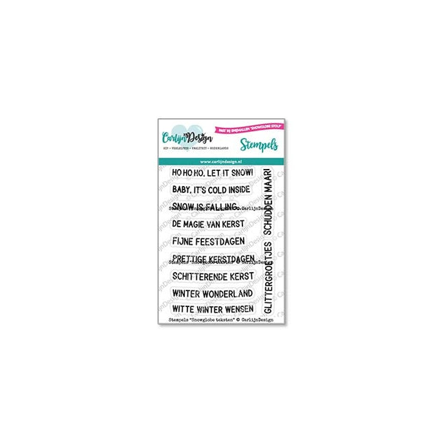 CarlijnDesign Snowglobe teksten stempels CDST-0109