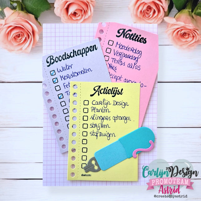 CarlijnDesign Stempels A6 Notitieblok CDST-0141