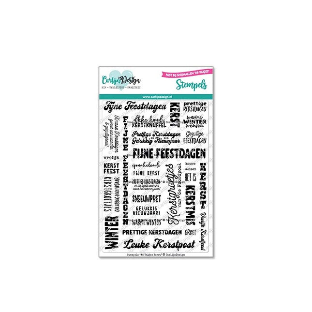 CarlijnDesign Stempels A6 Vakjes Kerst CDST-0129