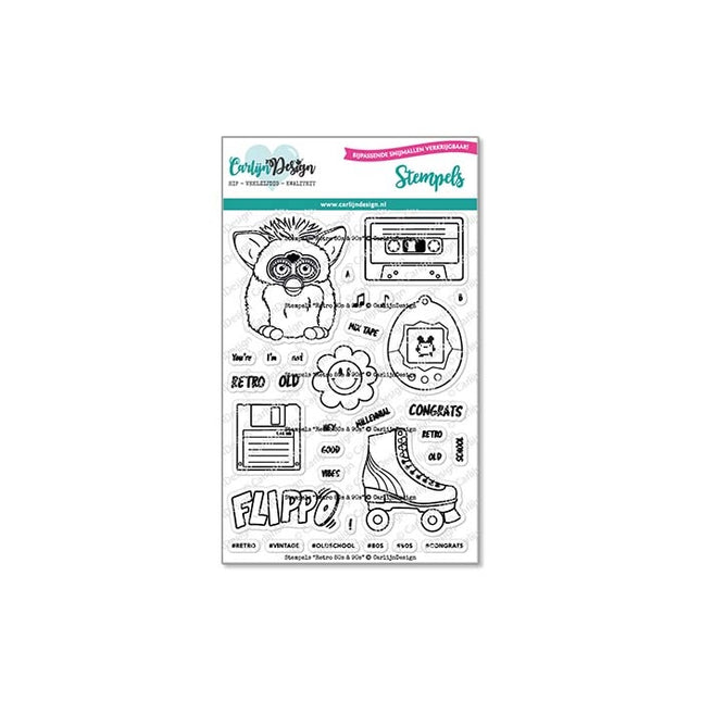 CarlijnDesign Stempels Retro 80s & 90s CDST-0117