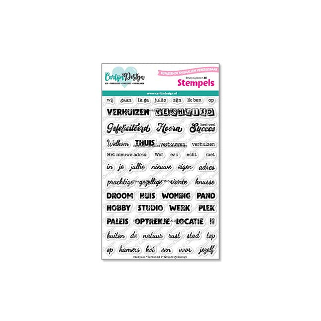 CarlijnDesign Stempels Verhuisd 1 CDST-0137
