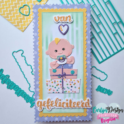 CarlijnDesign Verjaardagstaart XL snijmallen CDSN-0214
