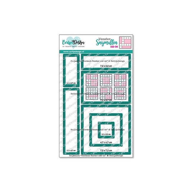 CarlijnDesign Vierkant Venster add-on snijmallen CDSN-0265