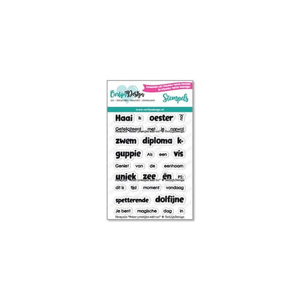 CarlijnDesign Water praatjes add-on stempels CDST-0124
