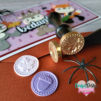 CarlijnDesign Waxzegel 28 Herfst blaadje CDWX-0045